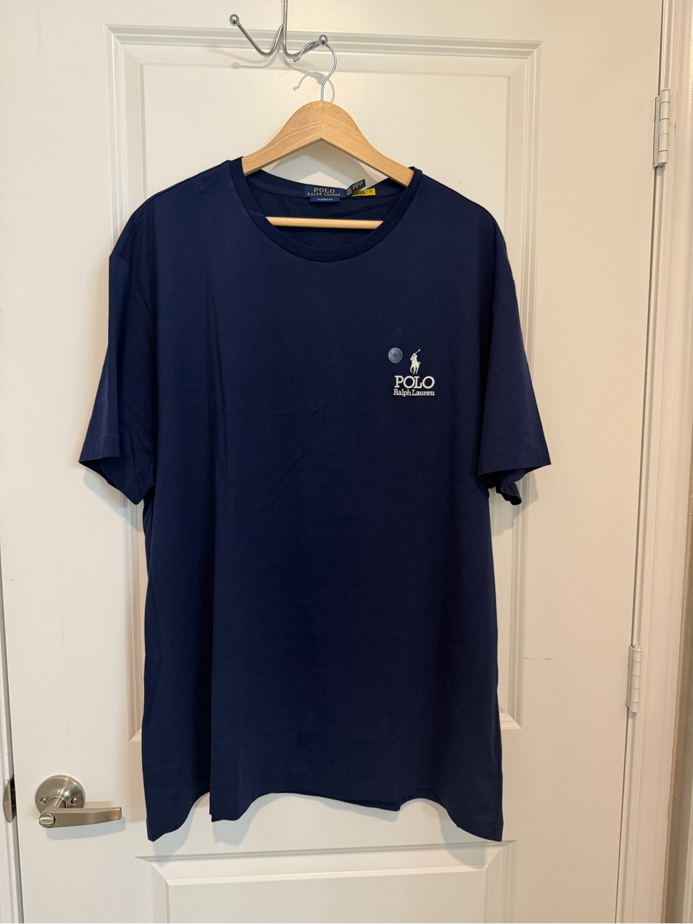 Polo Ralph Lauren Men’s Navy Blue Classic Logo Crew Neck T-Shirt XXL NWT Cotton